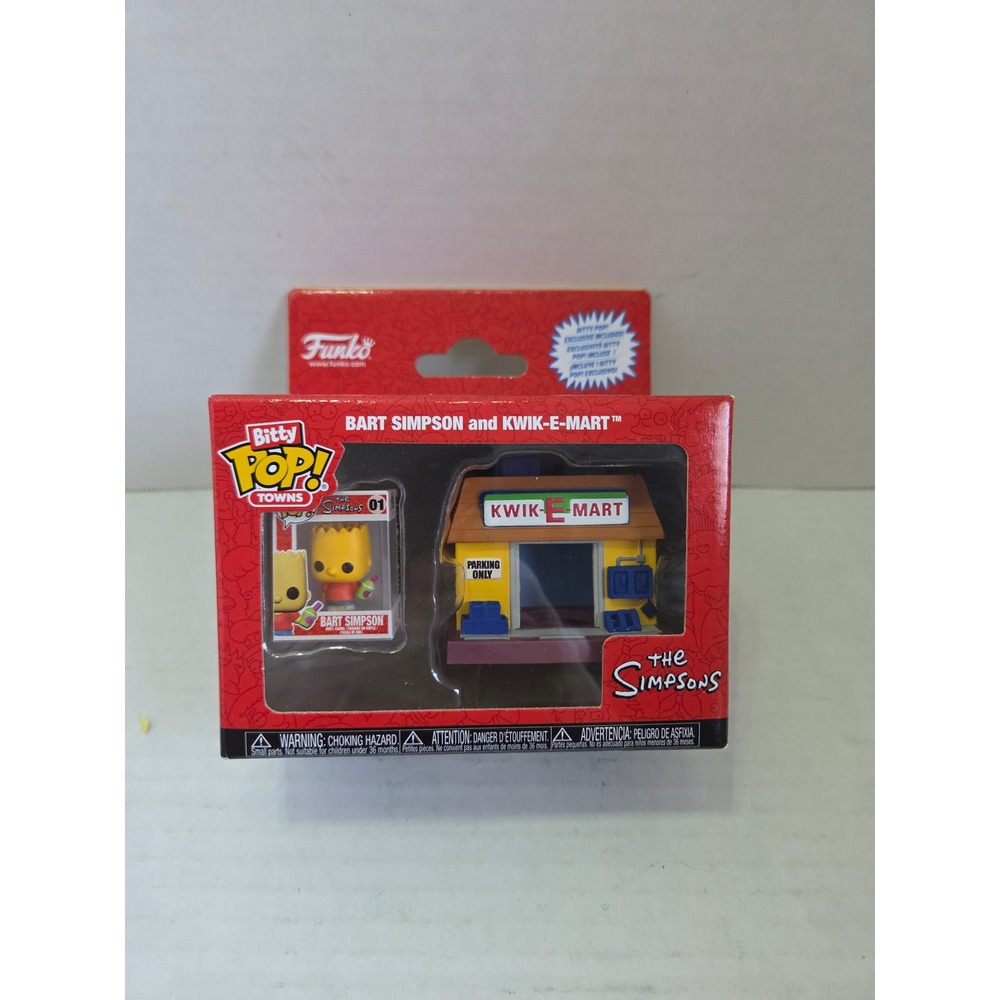 Funko Bitty Pop Towns The Simpsons Bart Simpson and Kwik-E-Mart 01 Figure Set